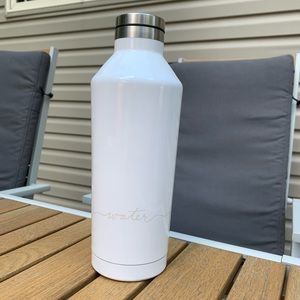 Double seal white water bottle